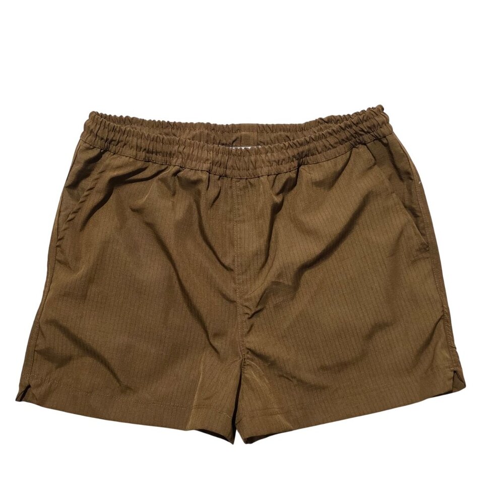 Mnml Mens Brown Summer Shorts Large Elastic Waist Drawstring Streetwear Casual